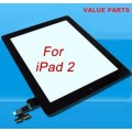 iPad 2 touch screen with home button assembly and adhesive tape attached [Black] 