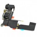 iPhone 5 charging port handsfree port flex cable with microphone [Black]