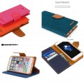[Special]Mercury Goospery Canvas Diary Case for iPhone 11 (6.1) [Navy / Camel]