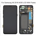 Samsung Galaxy A8 SM-A530F 2018 LCD and Touch Screen Asembly with frame [with Big Vibrator hole][Black]
