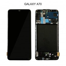 Samsung Galaxy A70 SM-A705 OLED and Touch Screen Assembly With Frame [Black][Refurb]