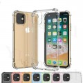 Air Bag Cushion DropProof Crystal Clear Case with Plating Button For iPhone 11 [Clear]