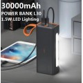 ABS L30 30,000 mAh Power Bank ( 67H Sustainable Lighting; 3A MAX: 2 USB/ TYPE-C/ MICRO)