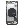 iphone XR Housing with back glass,charging port and power volume flex cable[Black][Aftermarket]