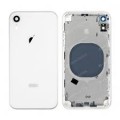 iphone XR Housing with back glass,charging port and power volume flex cable[White][Aftermarket]