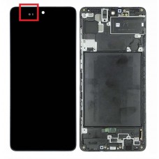 Samsung Galaxy A71 SM-A715 OLED and Touch Screen Assembly with frame [Black][Refurb]
