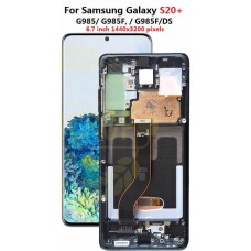 Samsung Galaxy S20 Plus OLED and Touch Screen Assembly with frame [Cosmic Black]