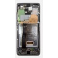 Samsung Galaxy S20 Ultra OLED and Touch Screen Assembly with frame [Cosmic Black]