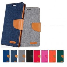 Mercury Goospery Canvas Diary Case for Samsung Galax S20 Ultra [Grey / Camel]