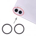 2PC Rear Camera Glass Lens Metal Protector Hoop Ring only for iPhone 11 [Black]