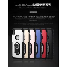 i-Crystal 2in1 Hybrid Magnetic Kickstand Armor Case for iPhone X/XS [Sliver]