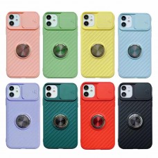 Slide Camera Lens Protection Kickstand Soft Case for iPhone 11 Pro [Black]