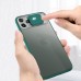 Slide Camera Lens Protection Matte Transparent Back Case For iPhone 6/7/8/SE [Green]