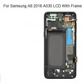 Samsung Galaxy A8 SM-A530F 2018 LCD and Touch Screen Asembly with frame [with BIG Vibrator hole][Gold][Refurb]