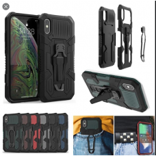 i-Crystal Mecha Warrior Back Clip Series Case For iPhone XR [Black]