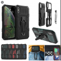 i-Crystal Mecha Warrior Back Clip Series Case For iPhone XR [Grey]