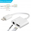 Lightning to Lightning + Audio Connector Cable for iPhone 7 / 8 / X / 11