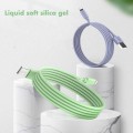 Liquid Silican Gel iPhone Lightning USB Charging Cable 1M