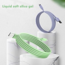 Liquid Silican Gel iPhone Lightning USB Charging Cable 1M