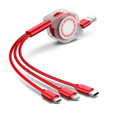1 to 3 usb stretch charging cable