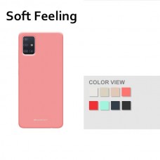Mercury Goospery Soft Feeling Jelly Case for Samsung Galax A21s A217 [Pink Sand]