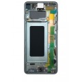 Samsung S10  OLED and Touch Screen Assembly with frame [Green]