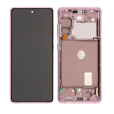 Samsung Galaxy S20 FE 5G OLED and Touch Screen Assembly with frame [Cloud Lavender]