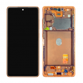 Samsung Galaxy S20 FE 5G OLED and Touch Screen Assembly with frame [Cloud Orange][Refurb]