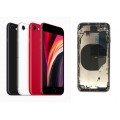 iPhone SE (2020) Housing with Back Glass cover, Charging Port and Power Volume Flex Cable [Black][Aftermarket]