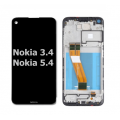 Nokia 3.4 / 5.4 LCD and Touch Screen Assembly with frame [Black]