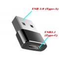 USB 3.0 (Type-A) Male to USB3.1 (Type-C) Female OTG Connector Converter Adapter