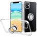 Air Bag Cushion DropProof Crystal Clear Soft Case with Spring Kickstand For iPhone 12 Mini 5.4"