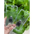 Air Bag Cushion DropProof Crystal Clear Soft Case with Spring Kickstand For iPhone 12 ProMax 6.7"