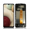 Samsung Galaxy A12 SM-A125 PLS IPS and Touch Screen Assembly with Frame [Black]