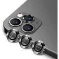 3PC Rear Camera Lens with Cover Set for iPhone 12 Pro Max [Graphite]