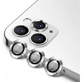 3PC Rear Camera Lens with Cover Set for iPhone 12 Pro Max [Silver]