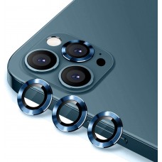 3PC Rear Camera Lens with Cover Set for iPhone 12 Pro Max [Pacific Blue]