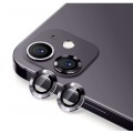 2PC Rear Camera Lens with Cover Set for iPhone 12 / 12 Mini [Black]