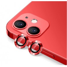 2PC Rear Camera Lens with Cover Set for iPhone 12 / 12 Mini [Red]