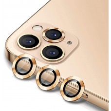3PC Rear Camera Lens with Cover Set for iPhone 12 Pro [Gold]