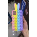 Pop Fidget Toys Push It Bubble Phone Case For iPhone 12Pro Max 6.7" [Rabbit]