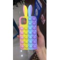Pop Fidget Toys Push It Bubble Phone Case For iPhone 11 6.1" [Rabbit]