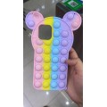 Pop Fidget Toys Push It Bubble Phone Case For iPhone 12Pro Max 6.7" [Micky]