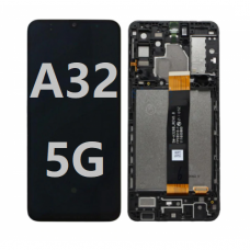Samsung Galaxy A32 5G SM-A326 PLS TFT and Touch Screen Assembly with frame [Awesome Black]