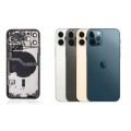 iPhone 12 Pro Housing with Back Glass cover, Charging Port and Power Volume Flex Cable [Pacific Blue][High Quality]