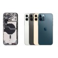 iPhone 12 Pro Max Housing with Back Glass cover, Charging Port and Power Volume Flex Cable [Gold][High Quality]