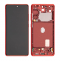 Samsung Galaxy S20 FE 5G OLED and Touch Screen Assembly with frame [Aura Red]