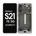 Samsung Galaxy S21 FE OLED and Touch Screen Assembly with frame [White]