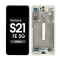 Samsung Galaxy S21 FE OLED and Touch Screen Assembly with frame [Olive]