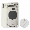 iPhone 11 Housing with Back Glass cover,sim card tray holder slot and side buttons[White][Aftermarket]
